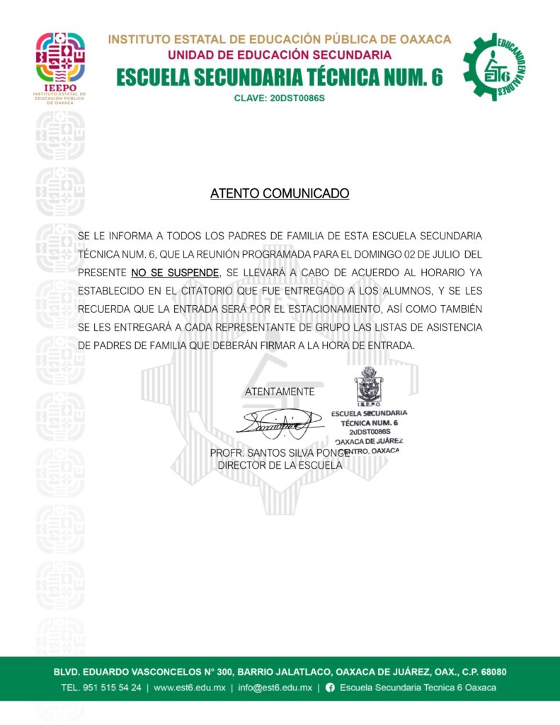 ATENTO COMUNICADO