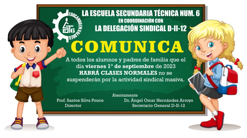 CLASES NORMALES EL 1° DE SEPTIEMBRE DE 2023