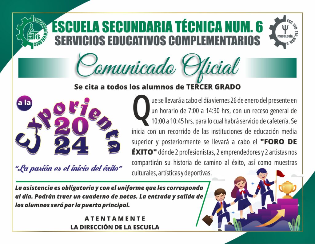 ATENCIÓN ALUMNOS DE TERCER GRADO