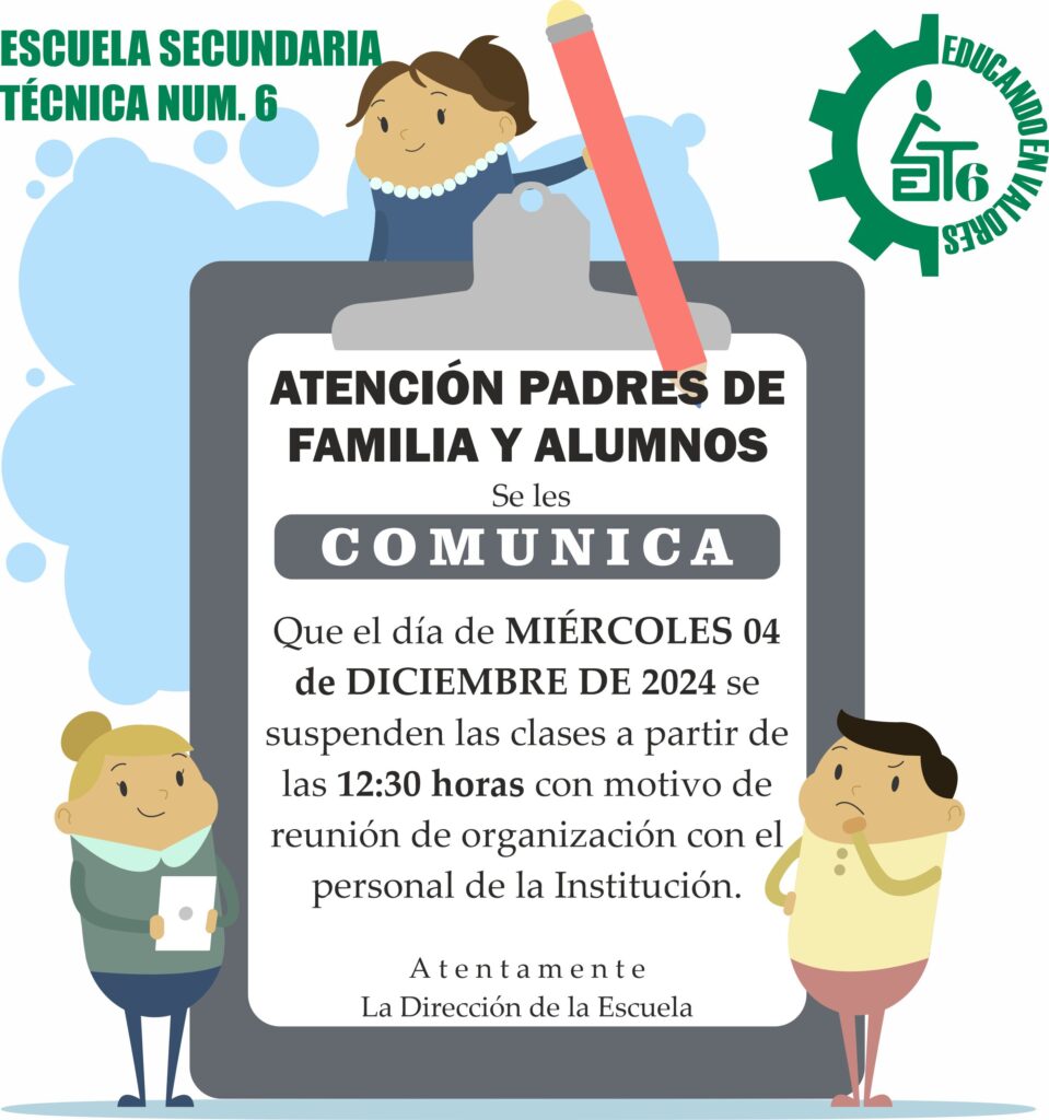 ATENCIÓN PADRES DE FAMILIA Y ALUMNOS